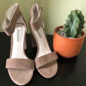 JEFFREY CAMPBELL Lindsay Ankle Strap Sandal Taupe